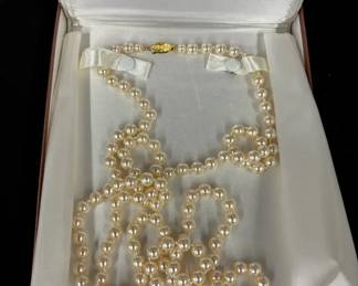 High Quality Long Faux Pearl Necklace