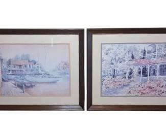 Pair of Jean Laforet Framed Art Prints