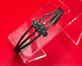 Vintage Native American Sterling Silver Cuff Bracelet