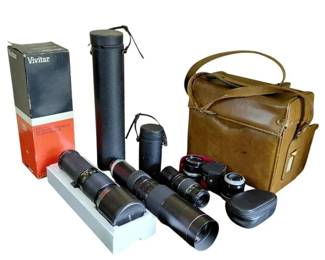 Vintage Telephoto Lens And Case Bundle