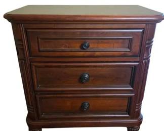 Kincaid Solid Wood 3Drawer Nightstand  Traditional Cherry Finish