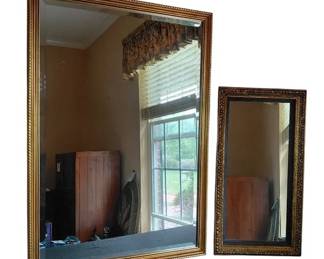 Pair Of Dercorative Framed Wall Mirrors