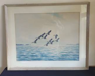 Wall Art Of Geese Flying Over Water, J. Sudy Art