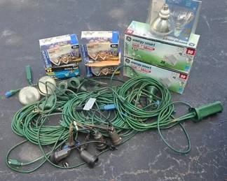 Outdoor Landscape  Holiday Floodlight Lot with Bulbs