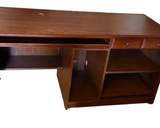 Executive Computer Desk with Keyboard Tray  Storage