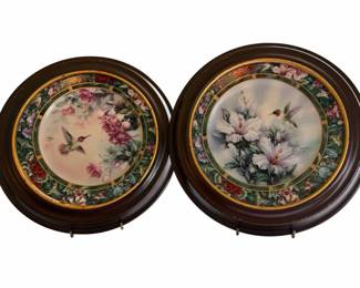 2 Hummingbird Collectors Plates By Lena Liu