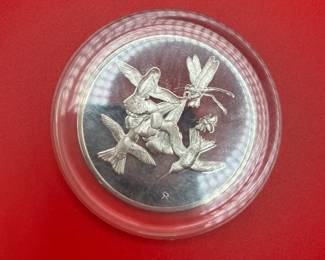 Lot 3 Of 10  RARE 1971 2ozt Sterling Silver Franklin Mint Roberts Birds Collection