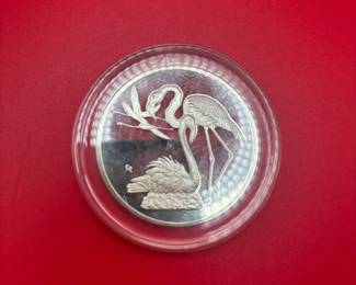 Lot 6 Of 10  RARE 1971 2ozt Sterling Silver Franklin Mint Roberts Birds Collection