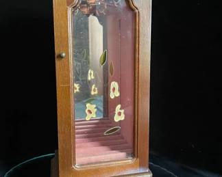 Vintage Mirrored Jewelry Case With Display Mirror