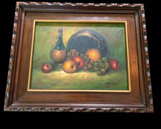 Vtg. Oil Painting Still Life