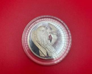 Lot 10 Of 10  RARE 1971 2ozt Sterling Silver Franklin Mint Roberts Birds Collection