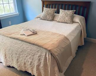 Serta Queen BoxspringMattress Set With Headboard, Topper  Linens