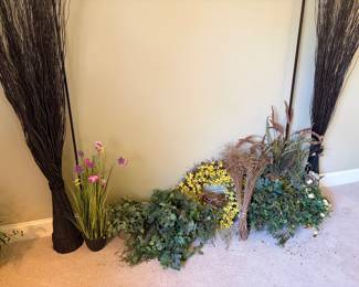 Faux floral and greenery