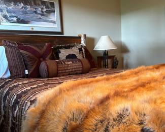 Rustic decor, fur decor, lodge decor