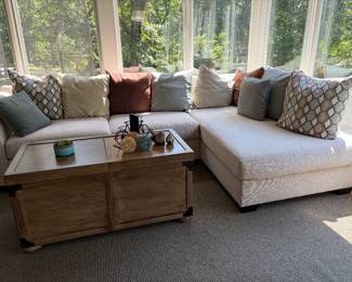 Sectional, coffee table, patio furniture