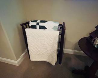 Quilts, quilt rack