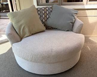 Oversized swivel chair