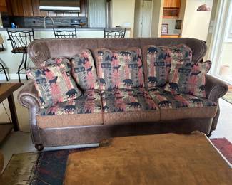 Lodge decor, sofa