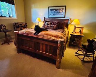 Rustic furniture, queen bed