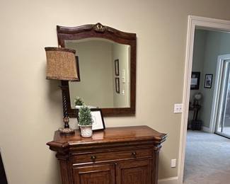 Wall mirror, entry table