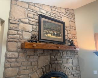 Dancing bear framed art
