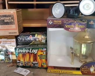 Outdoor Lights, Duraflame Logs,Chimney Brush
