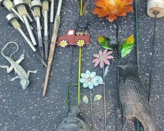 Hanging Basket Rods, Solar Light Yard Decor Bundle