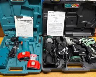 Mikita Cordless Driver Drill, Hitachi Cordless Driver Drill