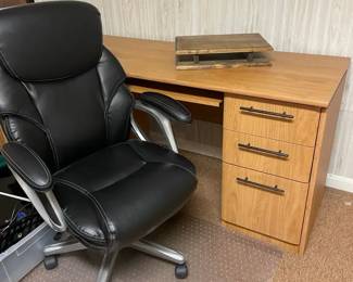 Veneer Desk, Serta Desk Chair, Small Wood Monitor Stand