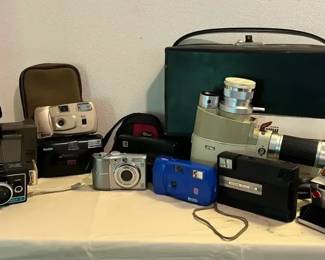 Vintage Polaroid, Digital and Film Cameras