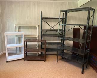 Assorted Metal  Plastic Shelving