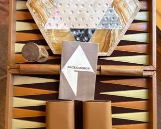 Backgammon Set, Marble Chinese Checkers
