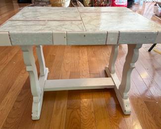 Tile Top Trellis End Table