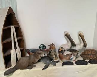 IndoorOutdoor Animal Decor, Boat Trinket Shelf