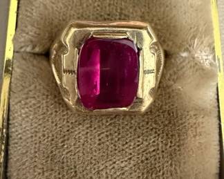 10K Gold Ruby Ring