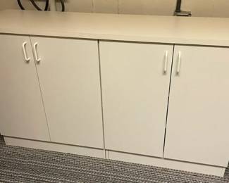 White Storage CabinetCounter
