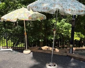 2 Umbrellas with Stands
