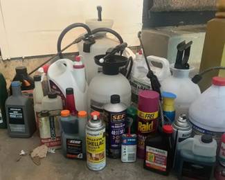 Pump Spray Jugs, Weed Killer, Deer Repellent, Car Care Chemicals,  More