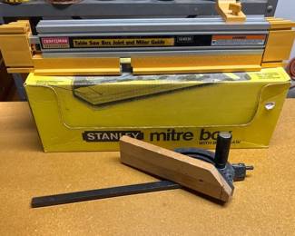 Stanley Mitre Box with Back Saw, Craftsman Table Saw Joint Miter Guide