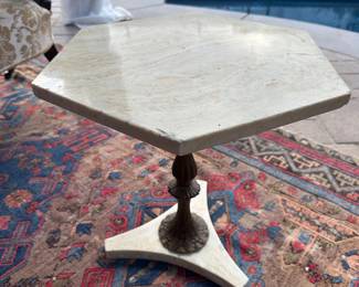 2 travertine tables
