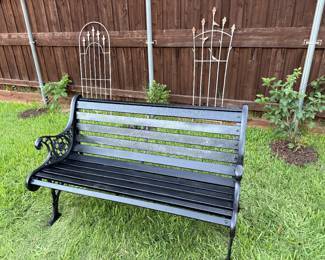Cast iron bench