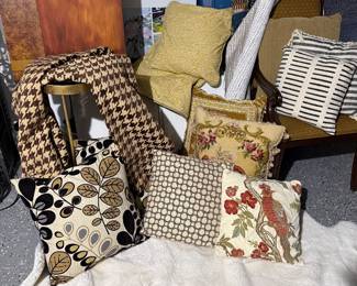 Feather Pillows, Fur Carpet, Bolts of Material, 