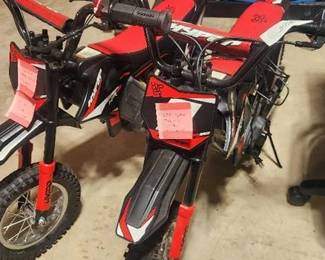 2 Dirt bikes one works and has a charger one needs a battery