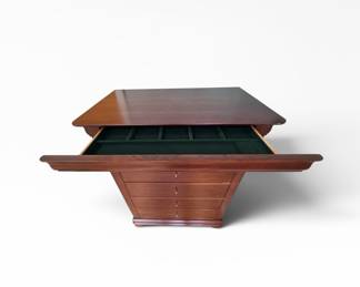 Dresser shown with top hidden jewelry drawer open