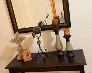 Hall Table, Mirror,  Decor