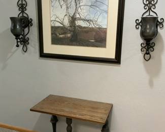 Wall Sconces, Table,  Print