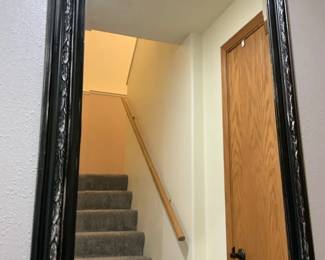 Large Mirror with Wood Frame