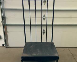 Black Metal Hallway Tree with Bench