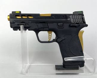 Smith & Wesson Performance Center M&P 380 Shield EZ .380 Auto Pistol SN# RHP5963, Fiber Optic Sights, Gold Tone Barrel, Trigger And Grip Safety