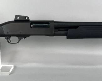 China/ iac/ Hawk 982 12 ga Pump Action Shotgun SN# 0100250, Rem 870 Clone, 18.5" Bbl, Rear Peep Sight, Unfired, Includes Pistol Grip, Pump Grip, And Red Head Shell Holder, In Original Box